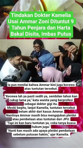 Tindakan Dokter Kamelia Usai Ammar Zoni Dituntut 9 Tahun Penjara dan Harta Bakal Disita, Imbas Putus