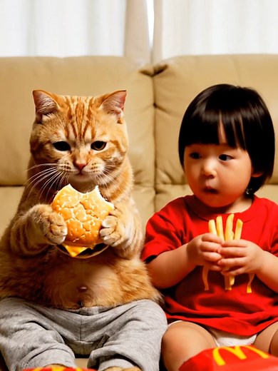 面白い猫のAI動画集