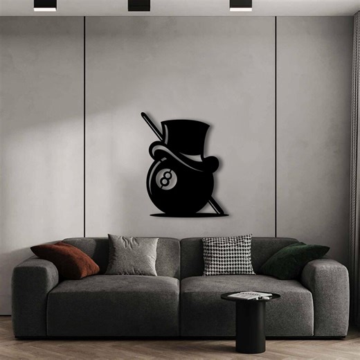 Billiards Metal Wall Art, Game Room Decor, Snooker Gift - Etsy