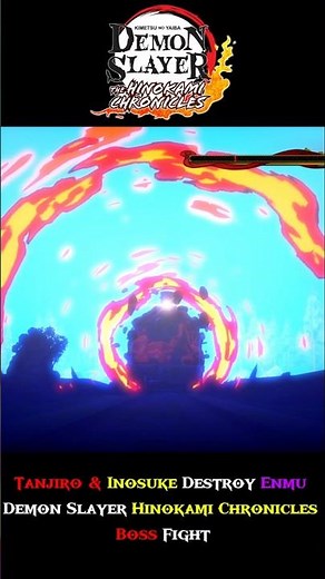 Tanjiro & Inosuke DESTROY Enmu 😱 Epic Train Battle | Demon Slayer Hinokami Chronicles #Shorts #Viral