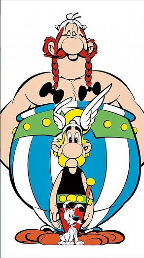 Proceso de dibujo Asterix y Obelix.