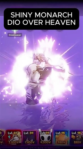 SHINY MONARCH DIO OVER HEAVEN ANIME VAGUARDS #shorts #roblox #animevanguards