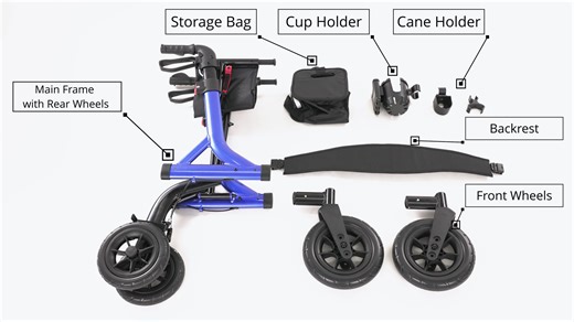 Watch MAXWALK 10" Rollator Walker Assemble Guidance - MW2401 on Amazon Live