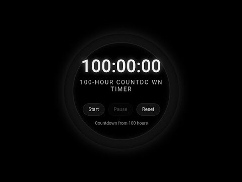 100 Hour Study Timer ⏳ Part 9 — Black Circle Study Clock | Live Study With Me | No Music | Focus