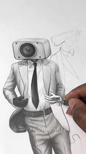 Drawing Camera Man from Skibidi Toilet | How to Draw Cameraman Tutorial