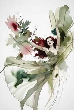 Ethereal Goddess Illustration Watercolor Time Lapse #artshorts #painting #creative