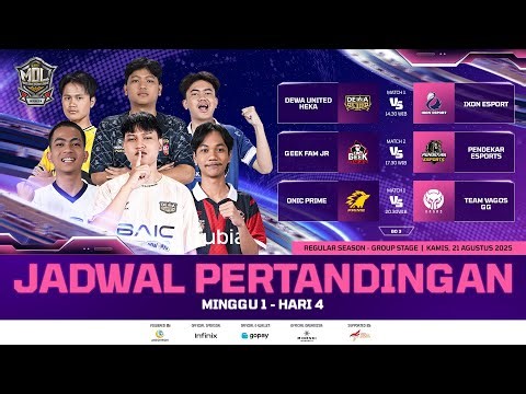 🔴LIVE | MDL ID S12 | Regular Season | Minggu 1 Hari 4