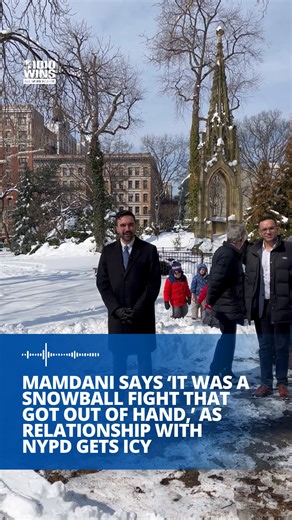 A massive post-blizzard snowball fight in New York that ended in police officers being pelted is creating a frosty dispute between Mayor Zohran Mamdani and his own police department. Mamdani has downplayed the fracas in Washington Square Park as kids simply having some fun. The NYPD and its leader, Jessica Tisch, are taking it more seriously. The department is searching for four people — and has begun circulating pictures of them — after it said officers were hurt by hurled snow and ice at Monda