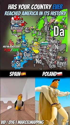 Has Your Country Ever Reached America In Its History #mapping #map #shorts #popular #fyp