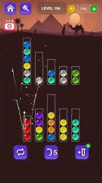 Level 154 Ball Sort Master Answer #ballsort #youtubeshorts #gameplay