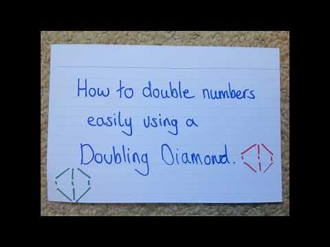 Teaching Idea #7 How to double numbers easily using the Doubling Diamond Maths Warm Up Method