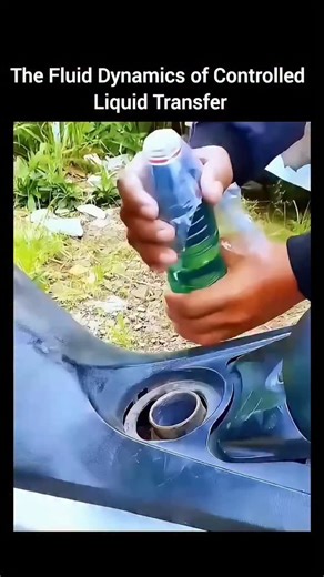 factshubs_ig on Instagram: "The Fluid Dynamics of Controlled Liquid Transfer This video showcases an elegantly simple refueling technique that applies fundamental fluid mechanics to solve a familiar everyday problem. By temporarily isolating the fuel from the surrounding air, this method eliminates the instability, splashing, and irregular flow typically associated with pouring from small containers. Instead of fighting turbulence and sudden pressure changes, the process creates a controlled, co