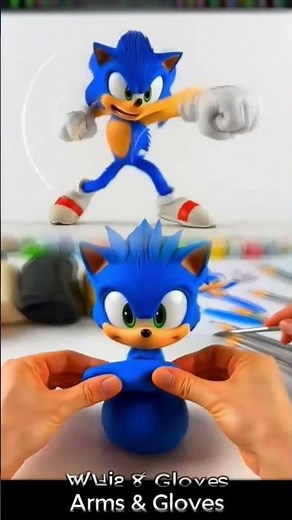 Making Sonic the Hedgehog with Clay 🌀 Satisfying Sculpture