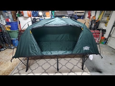 Kamp-rite cot tent first set up part 1