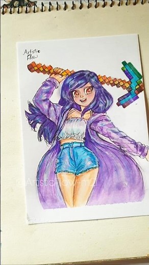 I draw Aphmau#artisticflow#painting #art