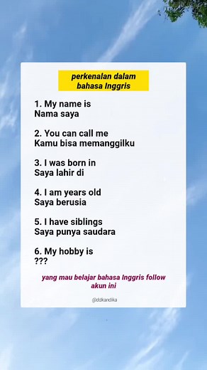 Cara Perkenalan Diri dalam Bahasa Inggris