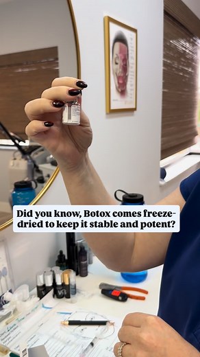 Ever noticed or wonder why Botox comes as a powder? It’s freeze-dried to keep it pure and powerful. Then we mix it with sterile saline right before it hits your skin—so you get the freshest product and the smoothest results. ✨ #botox #stablelife #powderbotox #agegracefully #palmcityfl #investinyourskin #treasurecoastfl #loveyourskin #stuartfl #medspa #confidence #investinyourself #potent #smoothwrinkles | Aspire Aesthetics FL | Facebook