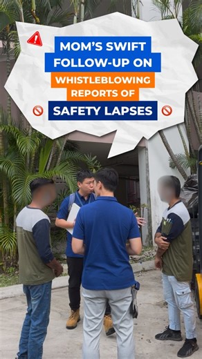 Stay vigilant this festive season and prioritise workplace safety👷‍♂️ Report unsafe practices via SnapSAFE (go.gov.sg/snapsafe). | Singapore Ministry of Manpower