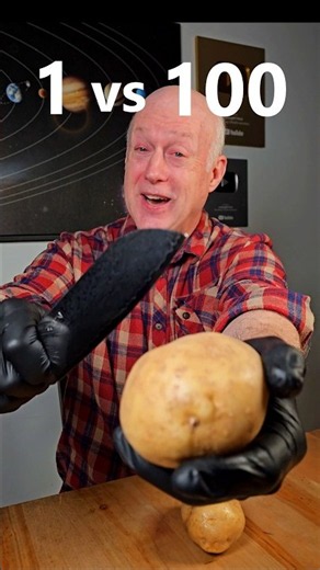 1 Cut vs 100 Cuts Soaring Spuds To Crisp New Heights!🥔 #shorts #potato #challenge #crunchy