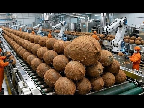 Inside the Coconut Factory: From Fresh Coconuts To Premium Coconut Milk (Full Process)