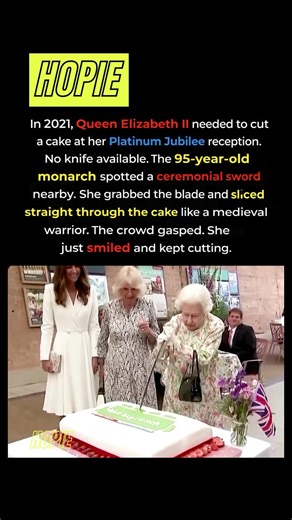 When Queen Elizabeth used Ceremonial Sword to Cut Cake 🗡️👑