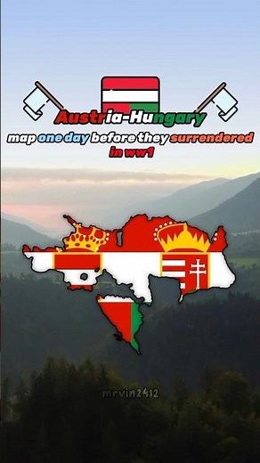 Austria-Hungary map one day before they surrendered in ww1 #map #mapping #history #ww1