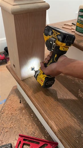 Newel post #carpentary #woodworking