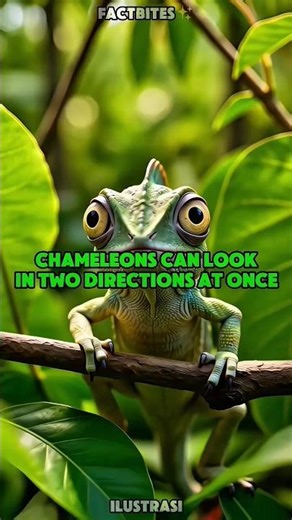 How Chameleons Control Their Eyes Separately #Chameleon #AnimalVision #ScienceFacts #viralshorts