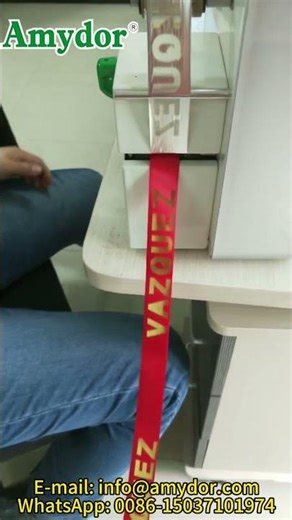 Personalized Satin Ribbons Gold Foil Printer Machine Printed With Your Logo