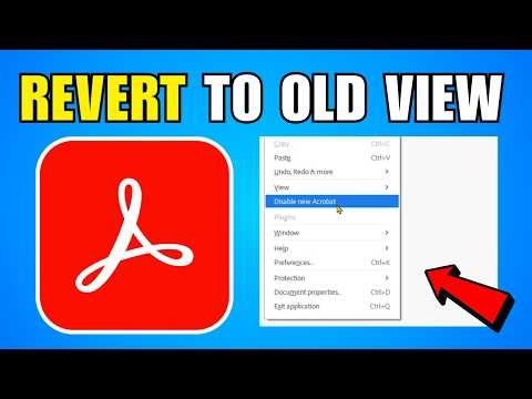 How To Revert To Old View In Adobe Acrobat (2026) (New Update)