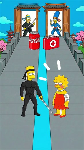 Ninja Bart Simpson X Lisa The Simpsons Battle