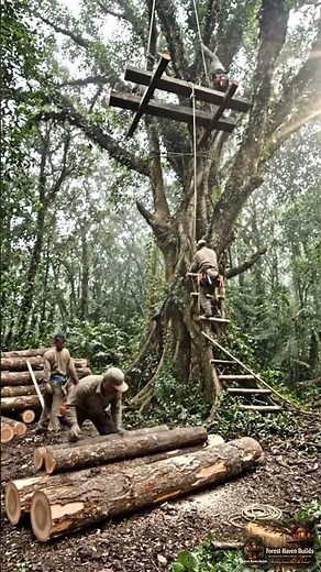 “Building a Treehouse From Scratch… The Result Is Unreal 😱🌳” #treehouse #wood #woodworking