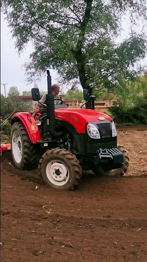 Tractor working on field #TractorWork #VillageFarming