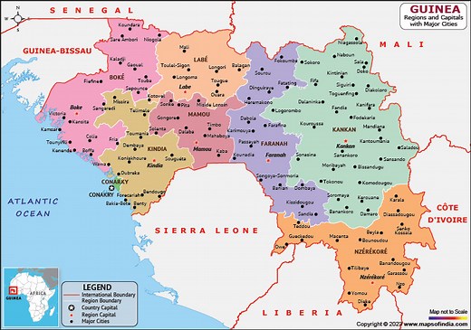 Guinea Map | HD Map of the Guinea