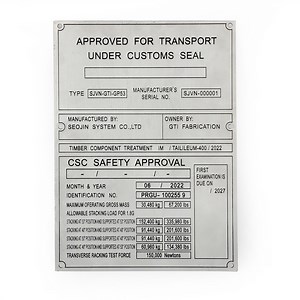[Hot Item] High Quality Shipping Container Accessories ISO Standard Csc Plate