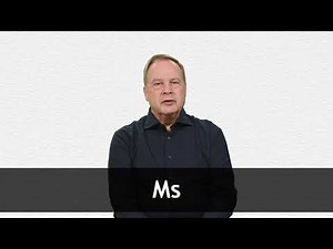 How to pronounce MS in American English
