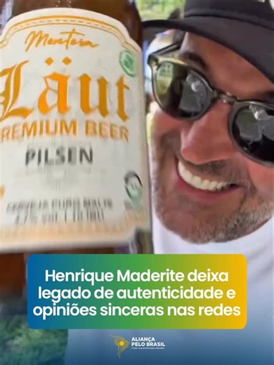 Aliança Pelo Brasil on Instagram: "O influenciador digital Henrique Maderite morreu nesta sexta-feira (6), aos 50 anos, em Ouro Preto (MG). A informação foi confirmada pela família, que informou que a causa da morte foi um infarto fulminante. Conhecido pela autenticidade e pelos bordões que viralizaram nas redes sociais, Maderite acumulava milhões de seguidores e conquistou espaço com seu estilo direto e espontâneo. A morte gerou grande repercussão e homenagens de fãs e criadores de conteúdo. #