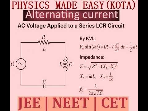 Electrical resonance and resonance frequency; AC voltage applied to a series lcr circuir-3A5