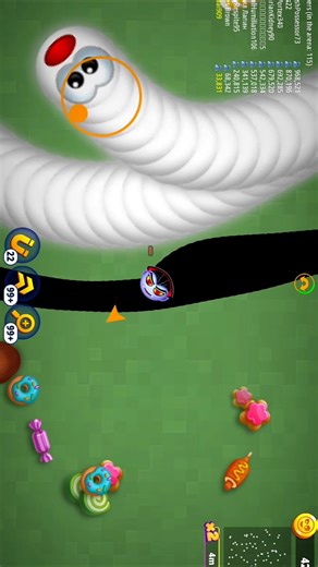 Worms Zone.iO 🐍| Hunting the Biggest Snake Of Arena 💀 #shorts