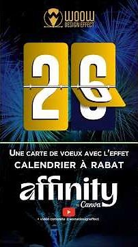 Create a greeting card with a "flap calendar" effect, step by step in Affinity by Canva