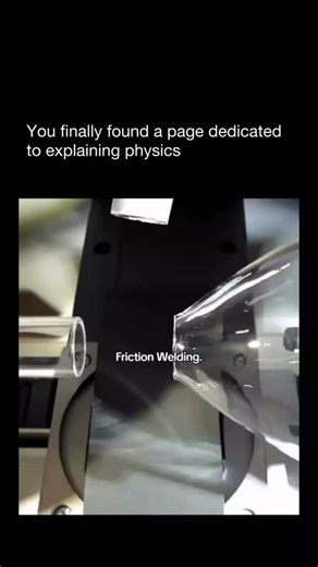 roboworks🤖 on Instagram: "Friction welding is a solid-state joining process where two pieces of material are joined together using heat generated by friction instead of melting them with an external flame or electricity. Here’s how it works: one piece is rotated or moved rapidly against another piece under pressure. The rubbing action creates heat at the interface, softening the material surfaces without melting them. Once the right temperature is reached, the rotation or movement stops, extra