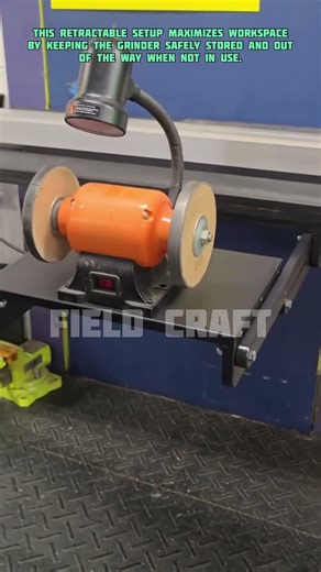 Sliding Bench Grinder Setup
