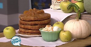 Fresh Apple Stack Cake with Apple Cider Caramel Sauce