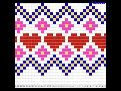zigzag & square graph knitting pattern | easy graph design