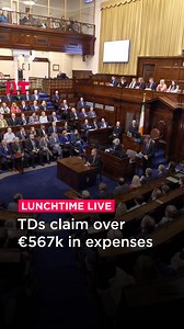 89K views · 755 reactions | TDs claimed more than €567,000 in expenses for December, the very first month of the new Dáil term, when the House sat on just one occasion. | Newstalk | Facebook