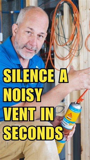 Jeff Thorman | Home RenoVision on Instagram: "Noisy cold air return? Learn how to soundproof your HVAC vent using Sika Boom spray foam insulation. A quick DIY fix to reduce noise, quiet your home, and improve comfort fast. #SikaBoom #sprayinsulation #soundproofing"
