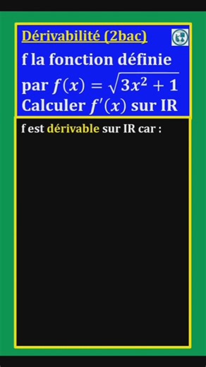 7.1K views · 56 reactions | Calcul des fonctions dérivées 2 Deuxième Bac sciences #BAC #maroc #bac2026 #concours #BAC #proffayssal | Prof fayssal | Facebook