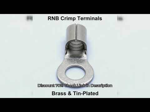 100pcs RNB Brass Ring Bare Terminal Block Connector Cable Lugs Wire Crimping Tips Electrical Connect