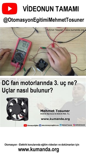 DC fan motorlarında 3 uç ne