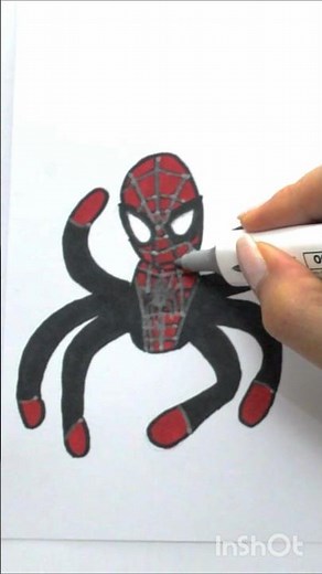 How To Draw SPIDER Spider-man #spiderman #drawings #art #howtodraw #spiderman4 #shorts #coloring